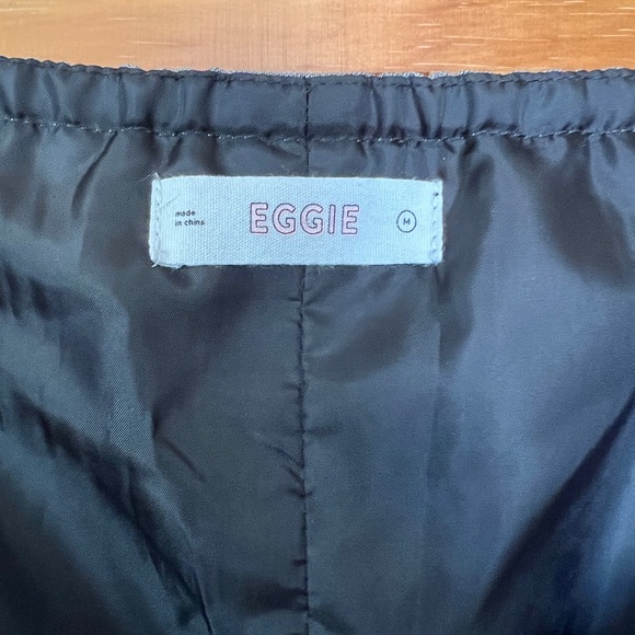 EGGIE Grey Plaid Off Shoulder Button Blazer Jacket Size Medium - Picture 5 of 9